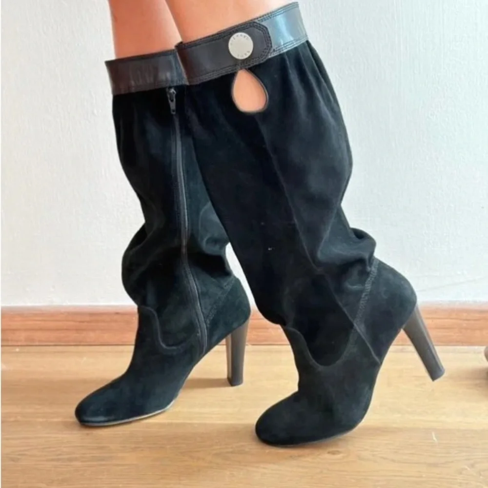 Michael Kors Black Heeled Boots size 7.5
